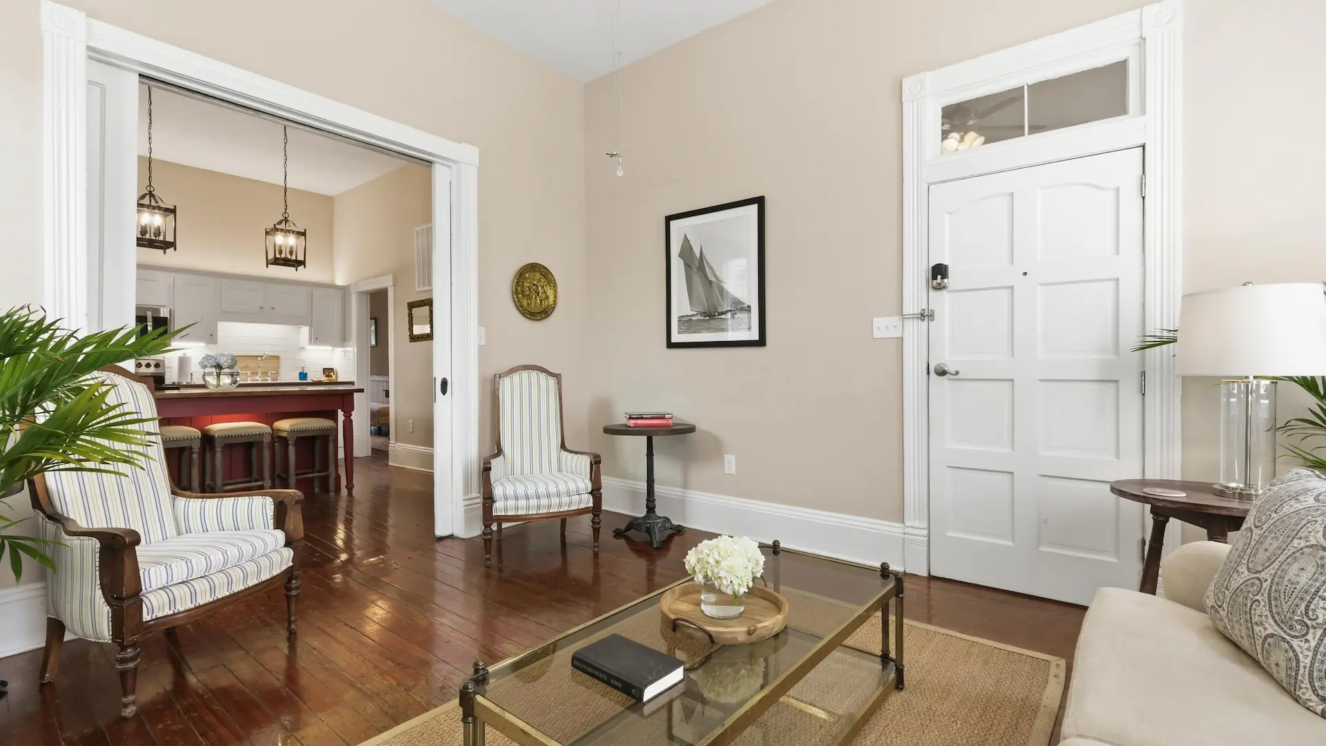 Living room at Wilder House